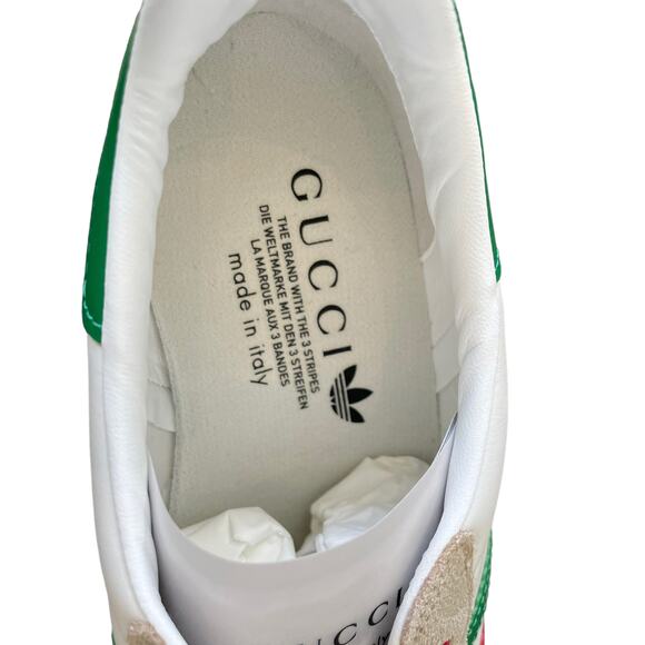 Adidas x Gucci Wedge Gazelle Platform Sneakers in White Leather US 10.5 IT 40.5 - Picture 8 of 15